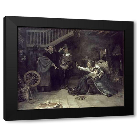 Accused of Witchcraft Black Modern Wood Framed Art Print with Double Matting by Volk, Douglas