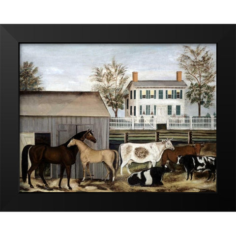 Barnyard Black Modern Wood Framed Art Print by Zeliff, A.E.