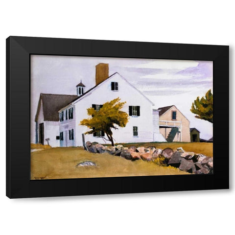House at Essex, Massachusetts Black Modern Wood Framed Art Print with Double Matting by Hopper, Edward
