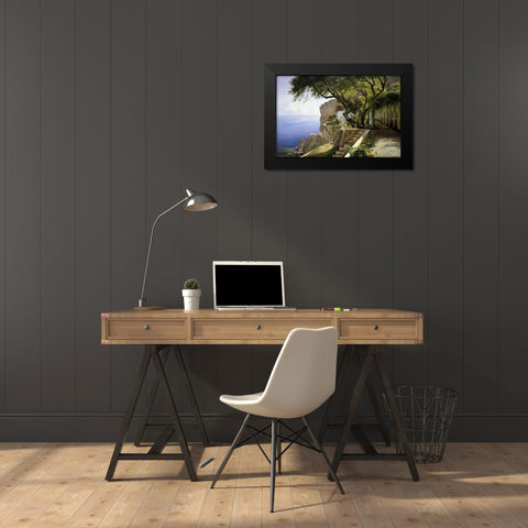 Amalfi Black Modern Wood Framed Art Print by Aagaard, Carl Frederic