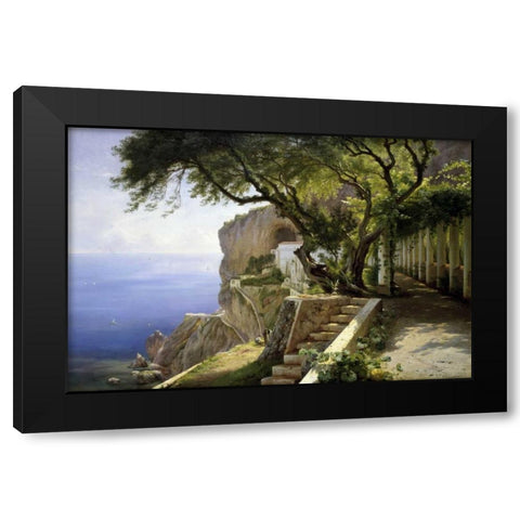 Amalfi Black Modern Wood Framed Art Print with Double Matting by Aagaard, Carl Frederic