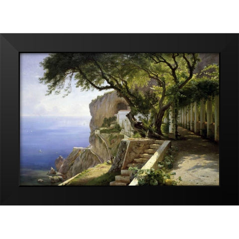 Amalfi Black Modern Wood Framed Art Print by Aagaard, Carl Frederic