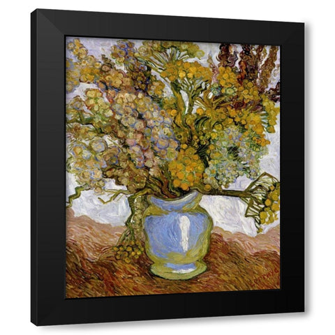 Goldenrod Black Modern Wood Framed Art Print by Agasaryen, Serguey