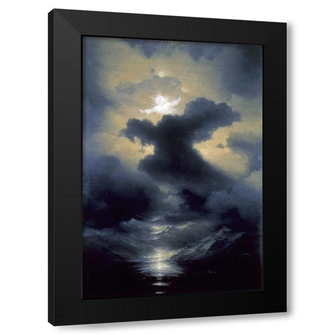 Chaos - the Creation Black Modern Wood Framed Art Print with Double Matting by Aywasovski, I.