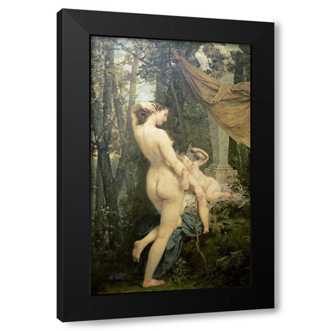 Toilette of Venus Black Modern Wood Framed Art Print by Baudry, Paul Jaques Aime