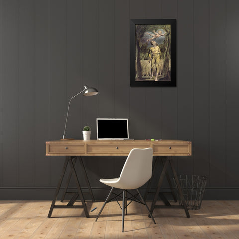 Songs of Innocence and of Experience Black Modern Wood Framed Art Print by Blake, William