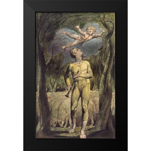 Songs of Innocence and of Experience Black Modern Wood Framed Art Print by Blake, William