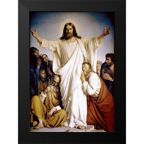 Christ the Consoler Black Modern Wood Framed Art Print by Bloch, Carl