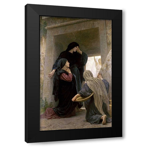 The Three Marys at the Tomb Black Modern Wood Framed Art Print by Bouguereau, William-Adolphe