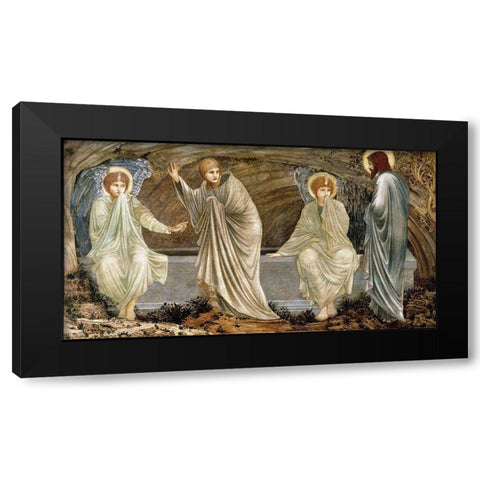 The Morning of the Resurrection Black Modern Wood Framed Art Print by Burne-Jones, Sir Edward