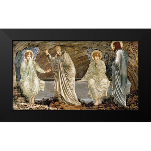 The Morning of the Resurrection Black Modern Wood Framed Art Print by Burne-Jones, Sir Edward