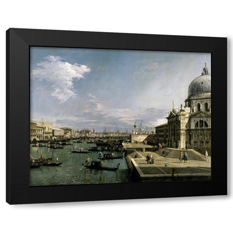 Venice, Church of the Blessed Sacrament Black Modern Wood Framed Art Print with Double Matting by Canaletto