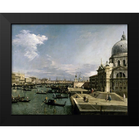 Venice, Church of the Blessed Sacrament Black Modern Wood Framed Art Print by Canaletto