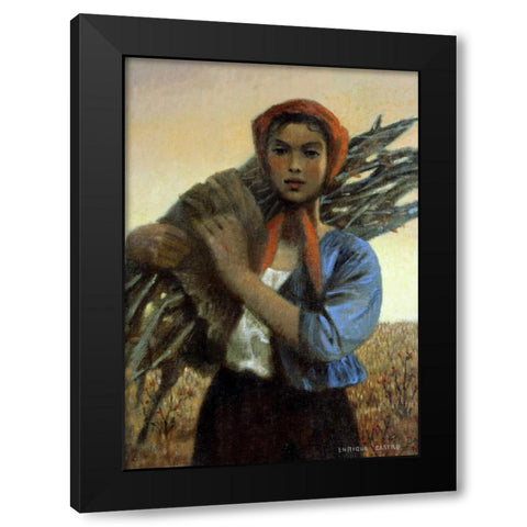 Late Afternoon - Atardecer Black Modern Wood Framed Art Print by Castro, Enrique