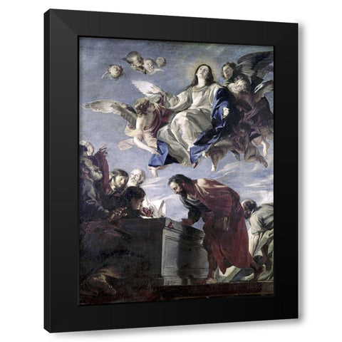 The Ascension of The Virgin Black Modern Wood Framed Art Print by Cerezo, Mateo