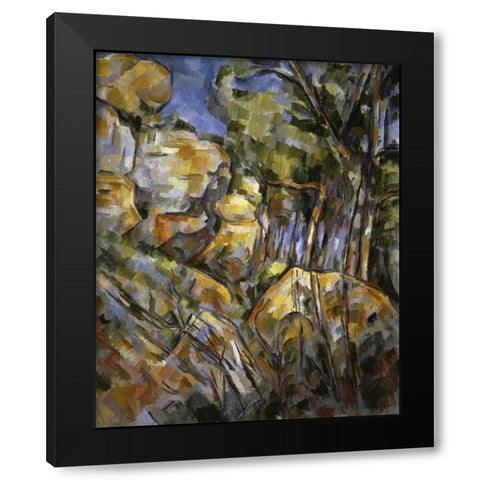 Le Paysage des Dernieres Annes Black Modern Wood Framed Art Print by Cezanne, Paul