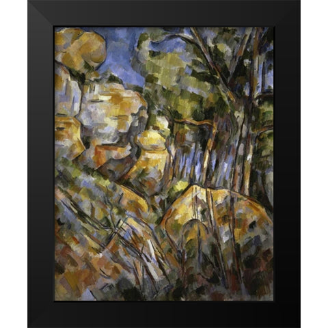 Le Paysage des Dernieres Annes Black Modern Wood Framed Art Print by Cezanne, Paul