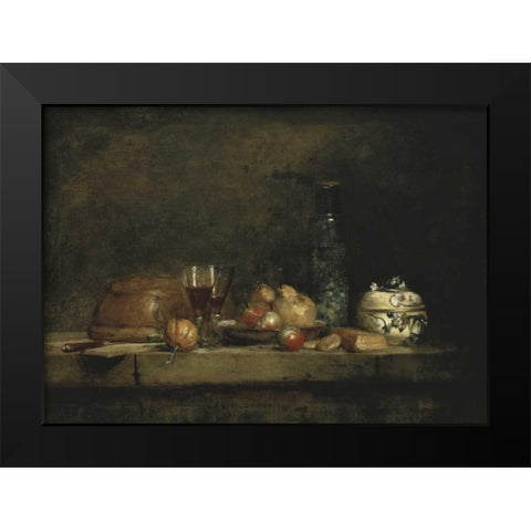 The Jar of Olives Black Modern Wood Framed Art Print by Chardin, Jean-Baptiste-Simeon