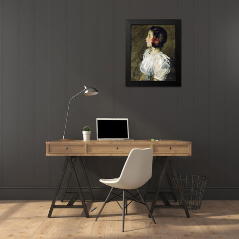Dorothy Black Modern Wood Framed Art Print by Chase, William Merritt