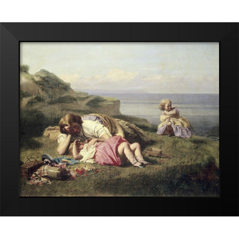 Happy Days Black Modern Wood Framed Art Print by Crosby, William