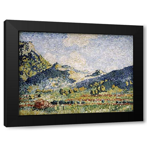 Les Petits Montagnes Mauresques Black Modern Wood Framed Art Print by Cross, Henri-Edmond