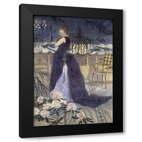 Portrait of Mrs. Cross Black Modern Wood Framed Art Print with Double Matting by Cross, Henri-Edmond