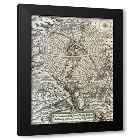 The Cosmographical Glasse Black Modern Wood Framed Art Print with Double Matting by Cuningham, William