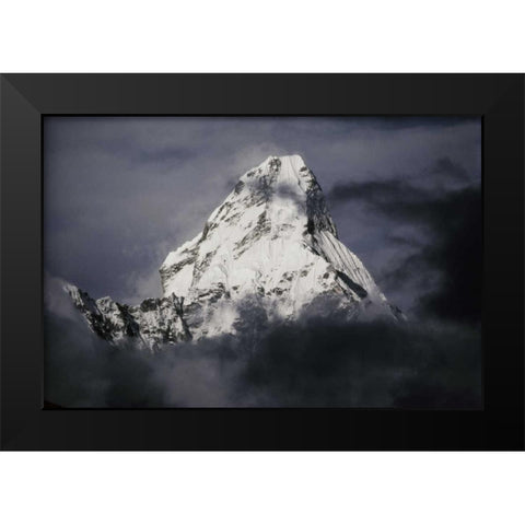 Music Making Angel with Lute Black Modern Wood Framed Art Print by Da Forli, Melozzo