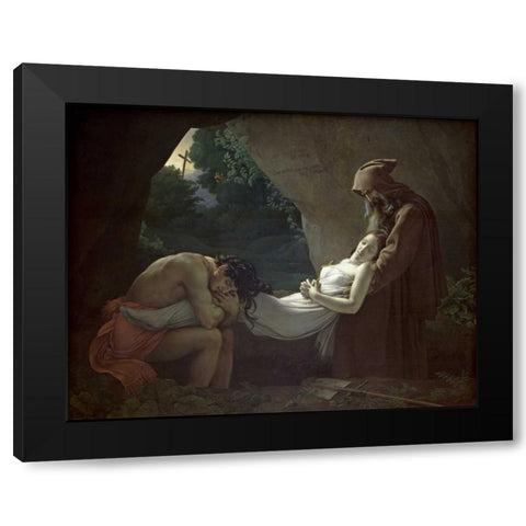 Entombment of Atala Black Modern Wood Framed Art Print by De Roucy-Trioson, Anne Girodet