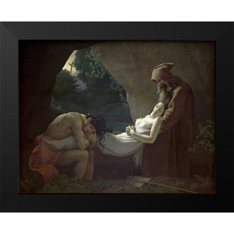 Entombment of Atala Black Modern Wood Framed Art Print by De Roucy-Trioson, Anne Girodet