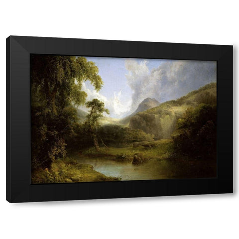 Ben Lomond Black Modern Wood Framed Art Print with Double Matting by Doughty, Thomas