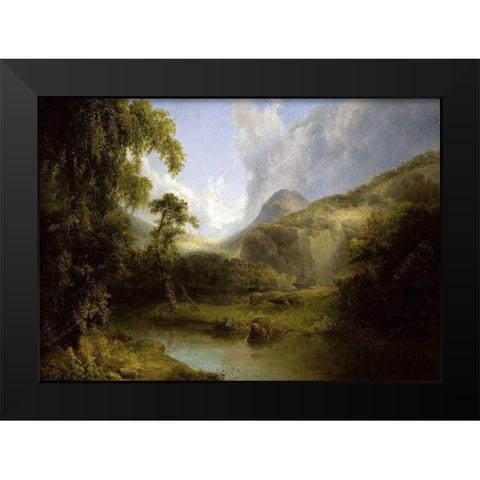 Ben Lomond Black Modern Wood Framed Art Print by Doughty, Thomas
