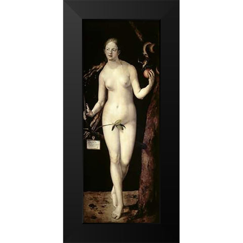 Eve Black Modern Wood Framed Art Print by Durer, Albrecht