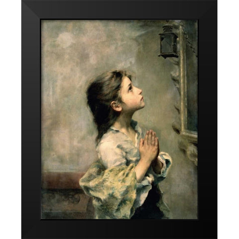 Girl Black Modern Wood Framed Art Print by Ferruzzi, Roberto