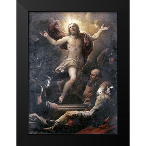 The Resurrection Black Modern Wood Framed Art Print by Giordano, Luca