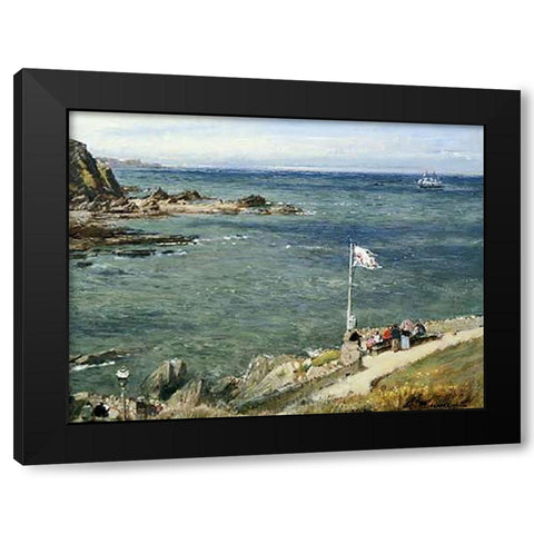 The Bristol Channel from Ilfracombe Black Modern Wood Framed Art Print with Double Matting by Goodwin, Albert