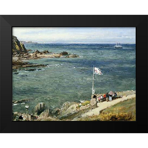 The Bristol Channel from Ilfracombe Black Modern Wood Framed Art Print by Goodwin, Albert
