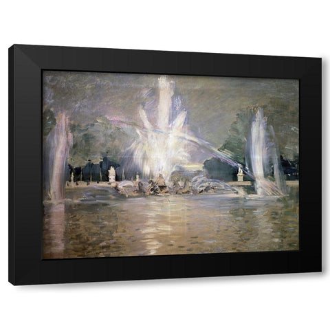 Great Waters in the Fountain Black Modern Wood Framed Art Print with Double Matting by Helleu, Paul Cesar