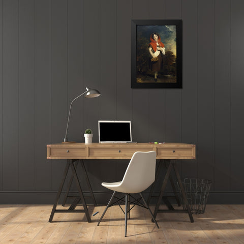 Emily Anderson: Little Red Riding Hood Black Modern Wood Framed Art Print by Lawrence, Sir Thomas