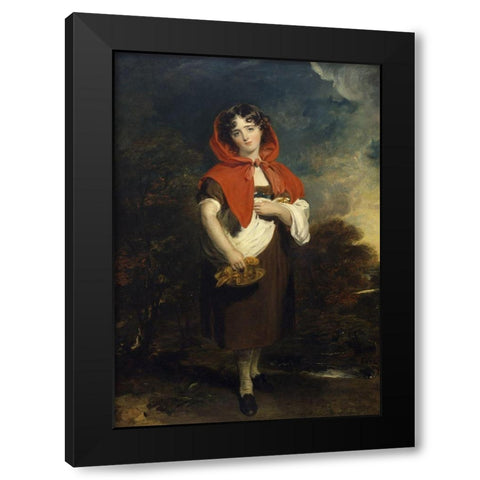 Emily Anderson: Little Red Riding Hood Black Modern Wood Framed Art Print by Lawrence, Sir Thomas