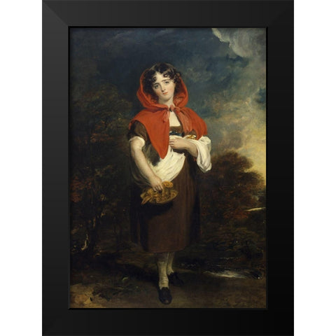 Emily Anderson: Little Red Riding Hood Black Modern Wood Framed Art Print by Lawrence, Sir Thomas
