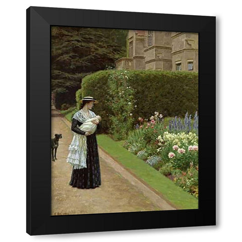 The Lord of the Manor Black Modern Wood Framed Art Print with Double Matting by Leighton, Edmund Blair