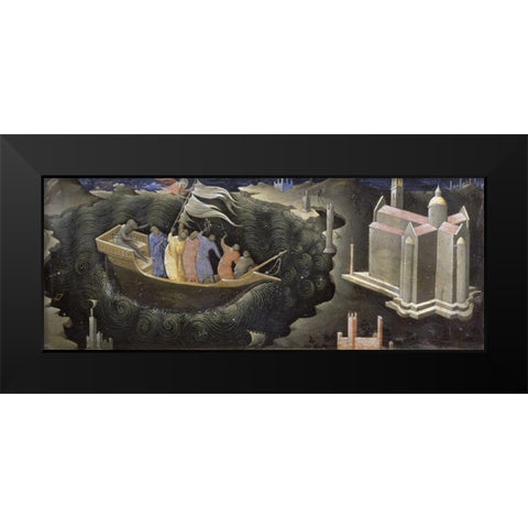 Miracle Of St. Niccolo Black Modern Wood Framed Art Print by Monaco, Lorenzo