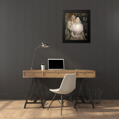 LHortensia Black Modern Wood Framed Art Print by Morisot, Berthe