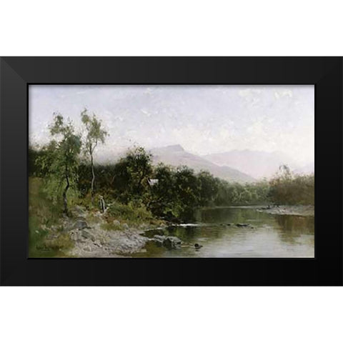 Adirondack Mountain Landscape Black Modern Wood Framed Art Print by Parton, Arthur
