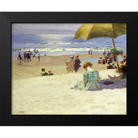 Hourtide Black Modern Wood Framed Art Print by Potthast, Edward Henry