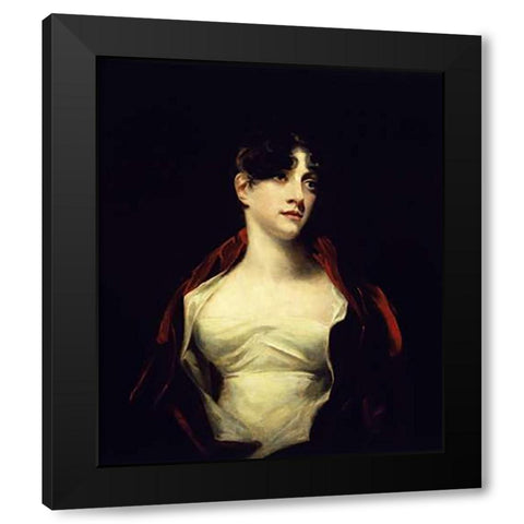 Mrs. Scott Moncrieff Black Modern Wood Framed Art Print with Double Matting by Raeburn, Henry