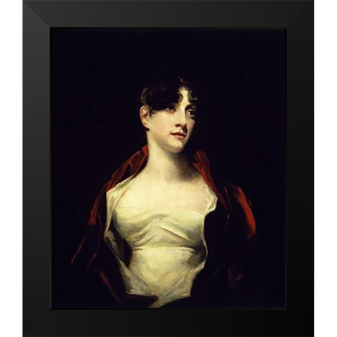 Mrs. Scott Moncrieff Black Modern Wood Framed Art Print by Raeburn, Henry
