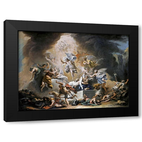 The Resurrection Black Modern Wood Framed Art Print by Ricci, Sebastiano