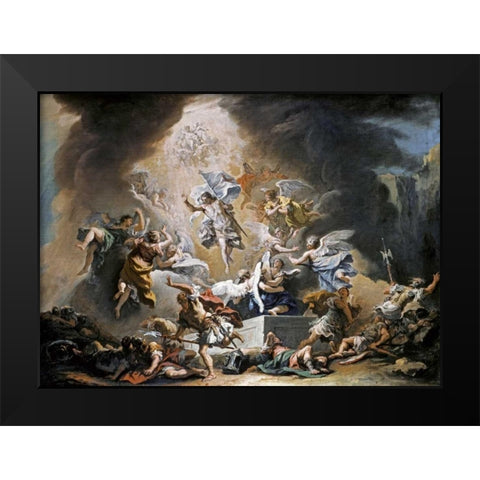The Resurrection Black Modern Wood Framed Art Print by Ricci, Sebastiano